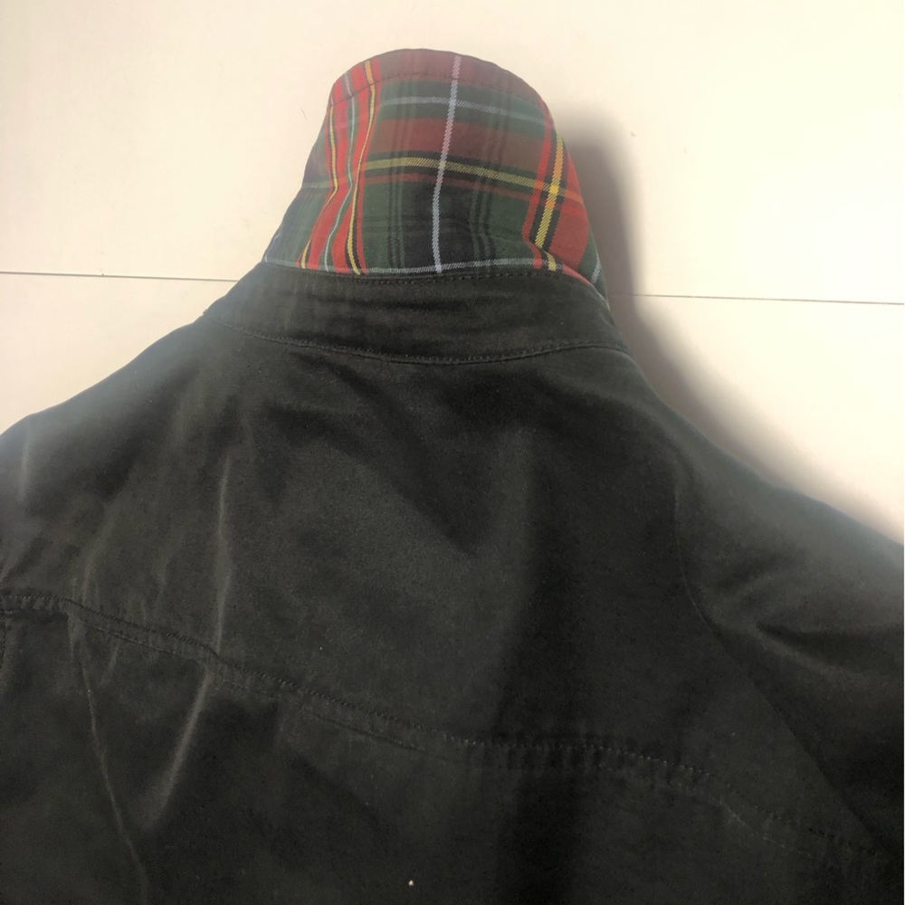 Polo Ralph Lauren preppy black jacket with red tartan interior - Picture 8 of 11